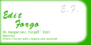 edit forgo business card