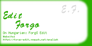 edit forgo business card